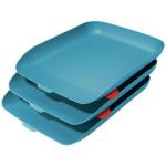 Leitz Cosy Letter Tray, Set of 3 A4, Calm Blue 53582061