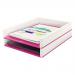 Leitz A4 WOW Letter Tray - White/Metallic Pink
