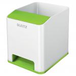 Leitz WOW Sound Pen Holder. With sound boosting function for smartphone. White/green 53631054