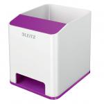 Leitz WOW Sound Pen Holder. With sound boosting function for smartphone. White/purple 53631062