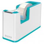 Leitz WOW Tape Dispenser. Incl. tape. For convenient one-hand operation. White/ice blue 53641051