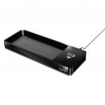 Leitz WOW Desk Organiser with Inductive Charger. Black 53650095