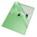 Esselte Quality Folder, Holds up to 40 A4 sheets,  Transparent,  Matte,  Green,  115 Micron Polypropylene (Pack 100)