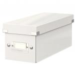 Leitz WOW Click & Store CD Storage Box. With label holder. White 60410001