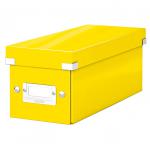 Leitz WOW Click & Store CD Storage Box. With label holder. Yellow. 60410016