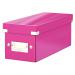 Leitz WOW Click & Store CD Storage Box. With label holder. Pink.