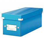 Leitz WOW Click & Store CD Storage Box. With label holder. Blue. 60410036