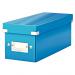 Leitz WOW Click & Store CD Storage Box. With label holder. Blue.