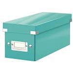 Leitz WOW Click & Store CD Storage Box. With label holder. Ice Blue. 60410051