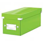 Leitz WOW Click & Store CD Storage Box. With label holder. Green. 60410054