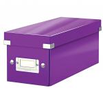 Leitz WOW Click & Store CD Storage Box. With label holder. Purple. 60410062