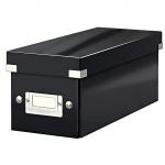 Leitz WOW Click & Store CD Storage Box. With label holder. Black. 60410095