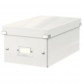 Leitz WOW Click & Store DVD Storage Box. With label holder. White 60420001