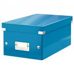 Leitz WOW Click & Store DVD Storage Box. With label holder. Blue. 60420036