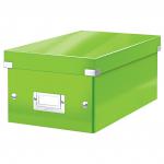 Leitz WOW Click & Store DVD Storage Box. With label holder. Green. 60420054