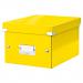 Leitz WOW Click & Store Small Storage Box.  With label holder. Yellow.