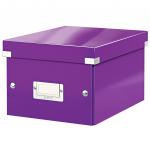 Leitz WOW Click & Store Small Storage Box.  With label holder. Purple. 60430062