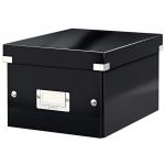 Leitz WOW Click & Store Small Storage Box.  With label holder. Black. 60430095