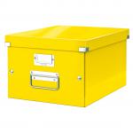 Leitz WOW Click & Store Medium Storage Box. With metal handles.  Yellow. 60440016