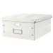 Leitz WOW Click & Store Large Storage Box.  With metal handles. White