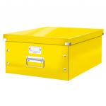 Leitz WOW Click & Store Large Storage Box.  With metal handles. Yellow. 60450016