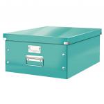 Leitz WOW Click & Store Large Storage Box.  With metal handles. Ice Blue. 60450051