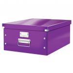 Leitz WOW Click & Store Large Storage Box.  With metal handles. Purple. 60450062