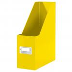 Leitz WOW Click & Store Magazine File. With label holder and thumbhole. Yellow. 60470016
