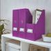 Leitz WOW Click & Store Magazine File. With label holder and thumbhole. Purple.