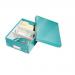 Leitz WOW Click & Store Small Organiser Box, Ice Blue.