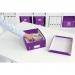 Leitz WOW Click & Store Small Organiser Box, Purple.