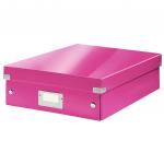 Leitz WOW Click & Store Medium Organiser Box. Pink. 60580023