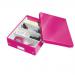 Leitz WOW Click & Store Medium Organiser Box. Pink.