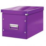 Leitz WOW Click & Store Cube Large Storage Box, Purple. 61080062