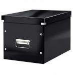 Leitz WOW Click & Store Cube Large Storage Box, Black. 61080095