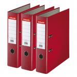 Esselte Essentials A4 Polypropylene Lever Arch File 75mm. Red. Pack 3. 624292