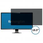 Kensington Monitor Privacy Screen Filter 2-Way Removable 19.5&rdquo; Wide 16:9 Black