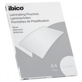 Ibico Basics Light A4 Laminating Pouches Crystal clear (Pack 100) 627308