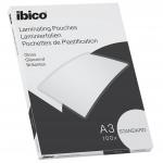 Ibico Basics Standard A3 Laminating Pouches Crystal clear (Pack 100) 627313