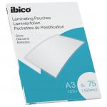 Ibico Gloss A3 Laminating Pouches 150 Micron Crystal clear (Pack 100) 627319