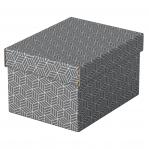 Esselte Home Storage and Gift Box Small Grey (Pack of 3) 628281