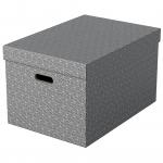 Esselte Home Storage Box Large Grey (Pack of 3) 628287