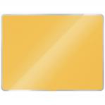 Leitz Cosy Magnetic Glass Whiteboard 600x400mm Warm Yellow 70420019