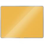 Leitz Cosy Magnetic Glass Whiteboard 800x600mm Warm Yellow 70430019