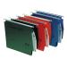 Rexel 275 Lateral Hanging Files with Tabs and Inserts; 30mm base; Polypropylene; Red; Crystalfile Extra; Pack of 25