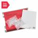 Rexel-Foolscap-Suspension-Files-with-Tabs-and-Inserts-for-Filing-Cabinets-50mm-base-100-Recycled-Manilla-Red-Crystalfile-Classic-Pack-of-50-71752