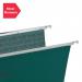 Rexel-Foolscap-Suspension-Files-with-Tabs-and-Inserts-for-Filing-Cabinets-30mm-base-100-Recycled-Manilla-Green-Crystalfile-Classic-Pack-of-50-78041