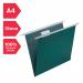 Rexel-A4-Suspension-Files-with-Tabs-and-Inserts-for-Filing-Cabinets-15mm-V-base-100-Recycled-Manilla-Green-Crystalfile-Classic-Pack-of-50-78045