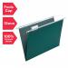 Rexel-Foolscap-Suspension-Files-with-Tabs-and-Inserts-for-Filing-Cabinets-15mm-V-base-100-Recycled-Manilla-Green-Crystalfile-Classic-Pack-of-50-78046