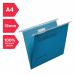 Rexel-A4-Suspension-Files-with-Tabs-and-Inserts-for-Filing-Cabinets-15mm-V-base-100-Recycled-Manilla-Blue-Crystalfile-Classic-Pack-of-50-78160